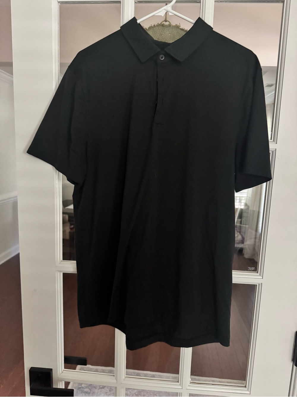lululemon athletica Black Short-Sleeve Polo